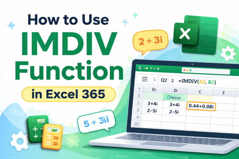 how to use imdiv function in excel